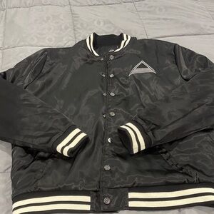 Diamond Supply Co. Black Bomber Jacket with Cream Accents